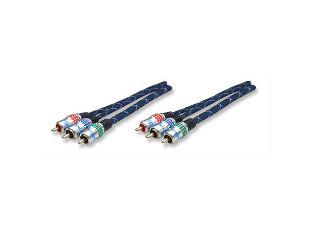 Component video kabel, RGB,  1,5 meter Høykvalitet.